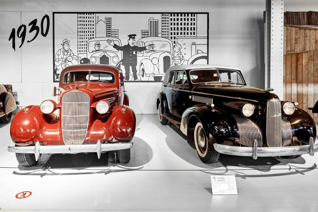 Tintin car Autoworld museum Brussels