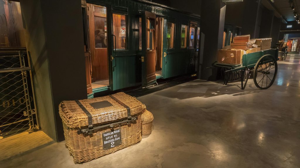 Decorations at the Train World Museum in Brussels
