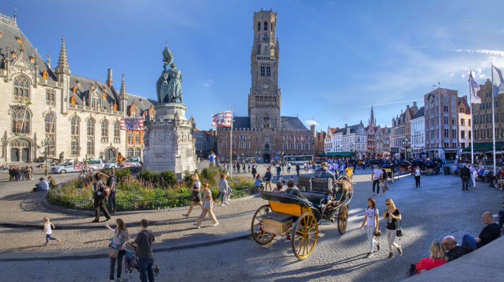 Main square in Bruges