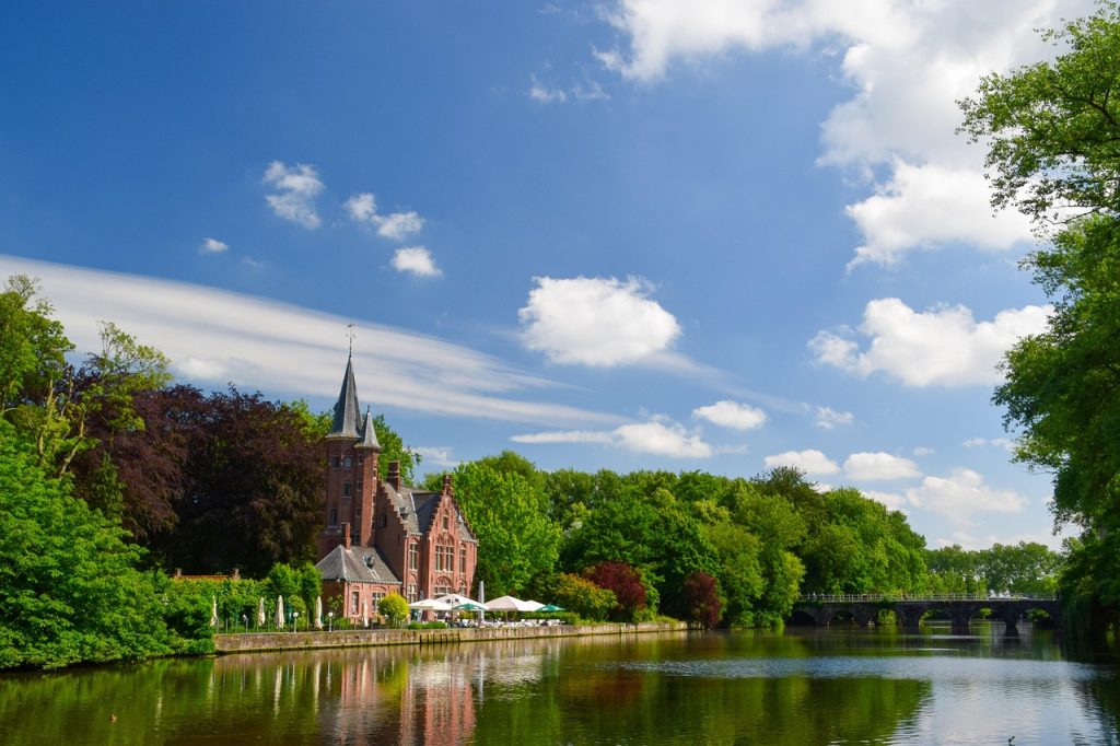 A river in the Belgian countryside.